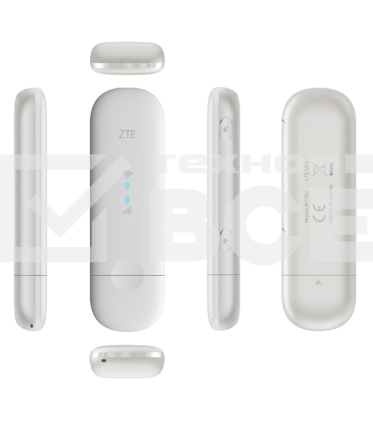 Модем 2G/3G/4G ZTE MF79RU USB Wi-Fi Firewall внешний белый