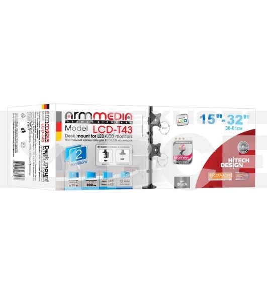 Кронштейн для мониторов Arm Media LCD-T43 черный 15