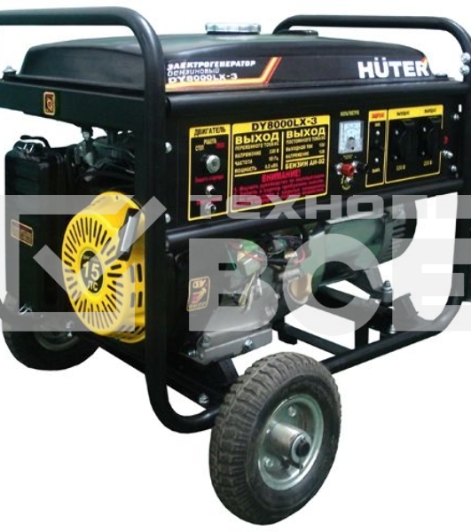 Электрогенератор бензиновый Huter DY8000LX-3, 7 кВт, 91 дБ, 74.8 кг