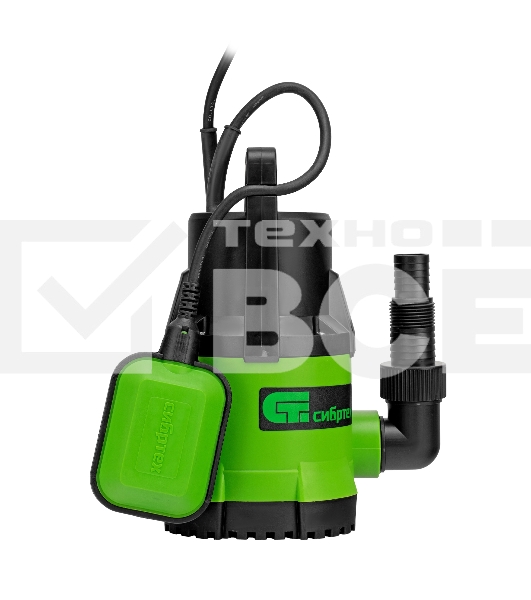 Дренажный насос Сибртех для чистой воды СДН300-5 300 Вт напор 65м 6500 л/ч