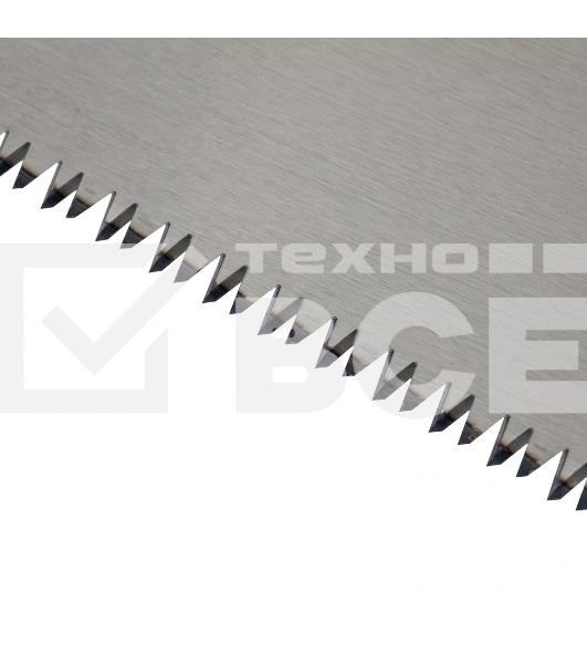 Ножовка по дереву Denzel 500 мм, 9 TPI, зуб 3D, двухкомпонентная рукоятка