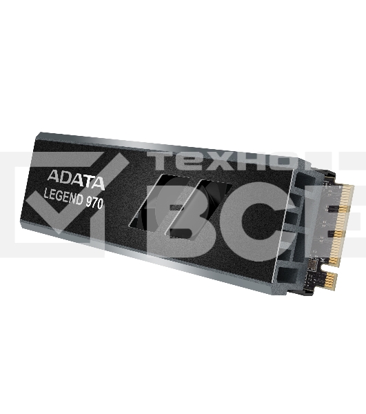 Накопитель SSD ADATA LEGEND 970, 2Tb, PCIe 5.0 x4, M.2 2280, NVMe, R/W 10000/10000, с радиатором