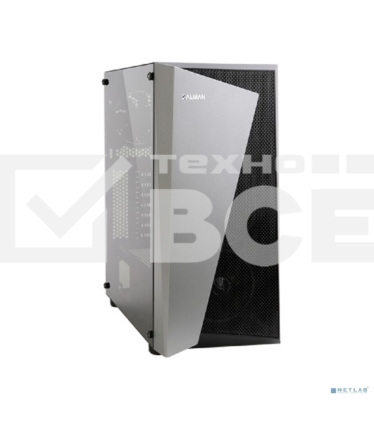 Компьютерный корпус ZALMAN S4 Plus, ATX, BLACK, WINDOW, 1x5.25