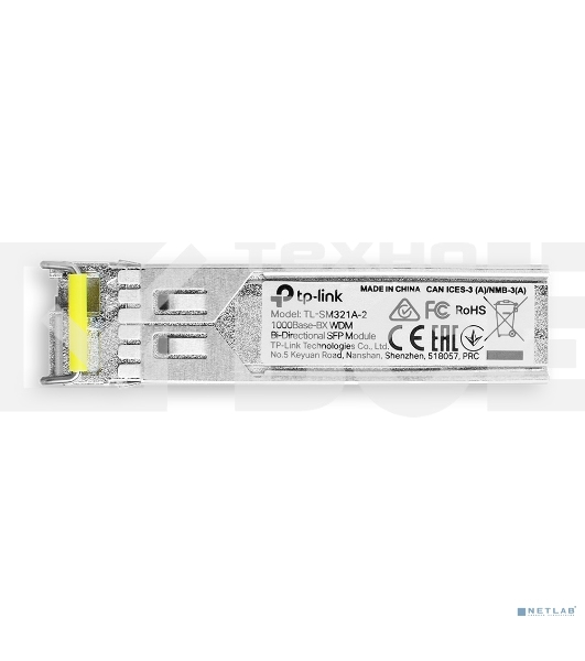 Модуль SFP TP-Link 1000Base-BX WDM Bi-Directional SFP module, TX: 1550 nm and RX: 1310 nm, 1 LC Simplex port, up to 2 km transmission distance in 9/125 μm SMF (Single-Mode Fiber), Supports Digital Diagnostic Monitoring (DDM).