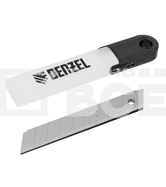 Лезвия Denzel 18 мм, сталь SK5 - 0,6 мм, усиленные, 5 шт.