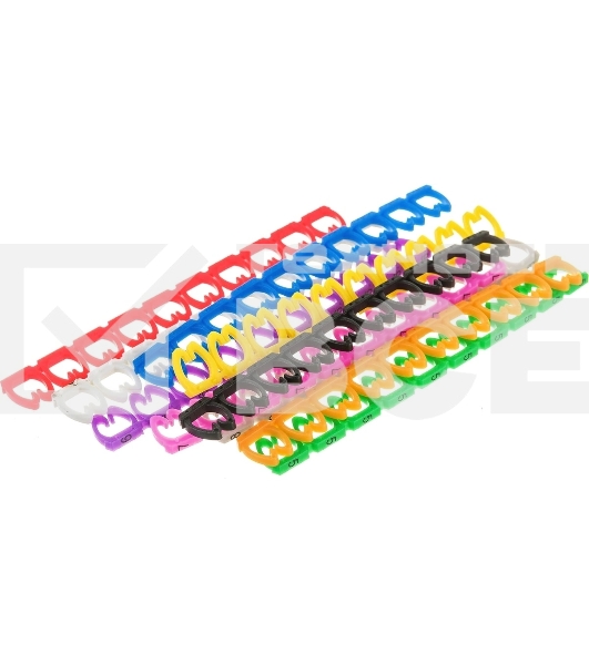 Клипсы Lanmaster LAN-MCC-NUM-SET-C6 для маркировки ПВХ6.5мм (упак.:100шт)