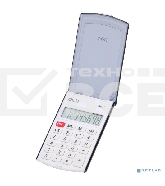 Калькулятор карманный Deli E39217/BLACK черный 8-разр. 1189155