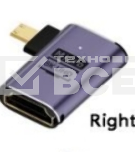 Переходник micro  HDMI  на HDMI вправо