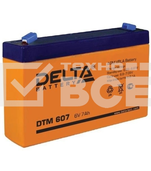 Батарея Delta DTM 607 (6V, 7Ah)