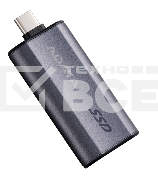 Твердотельный диск A-DATA External SC750 серый SC750-500G-CCBK 500GB USB 3.2 Gen 2 Type-C, [R/W -1050/1000 MB/s]