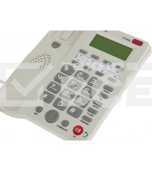 Телефон проводной Ritmix RT-550 белый/серый