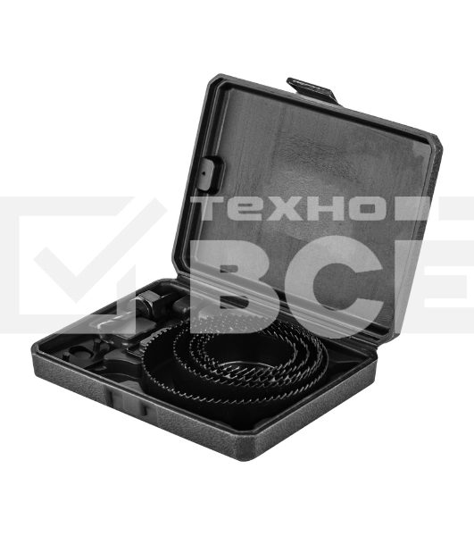 Набор кольцевых пил по дереву Kranz 64-127 мм, 9 предметов