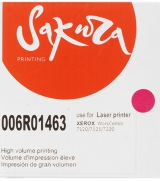 Картридж лазерный Sakura 006R01463 для Xerox WorkCentre 7120/7125, WC 7220/7225, пурпурный, 15 000 к.