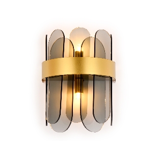 Светильник Ambrella light TR5348/2 GD/SM золото/дымчатый G9/2 max 40W 270*200*140