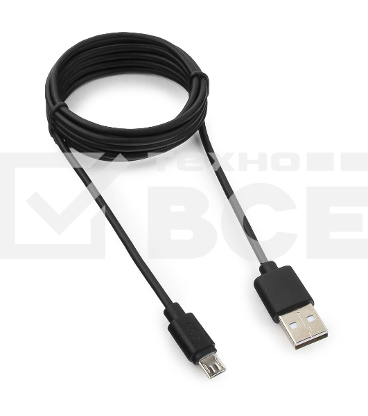 Кабель USB 2.0 Pro Гарнизон GCC-mUSB2-AMBM-1.8M, AM/microBM 5P, 1.8м, черный, пакет