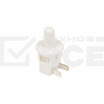 Выключатель-кнопка 250V 2.5А (2с) ON-(OFF)  Б/Фикс  белый (мебельная)  Rexant, фото 1