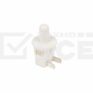 Выключатель-кнопка 250V 2.5А (2с) ON-(OFF)  Б/Фикс  белый (мебельная)  Rexant