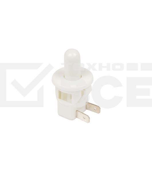 Выключатель-кнопка 250V 2.5А (2с) ON-(OFF)  Б/Фикс  белый (мебельная)  Rexant