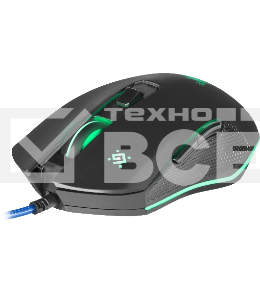 Мышь проводная Defender Sky Dragon GM-090L черный, 3200 dpi, USB, кнопки - 6