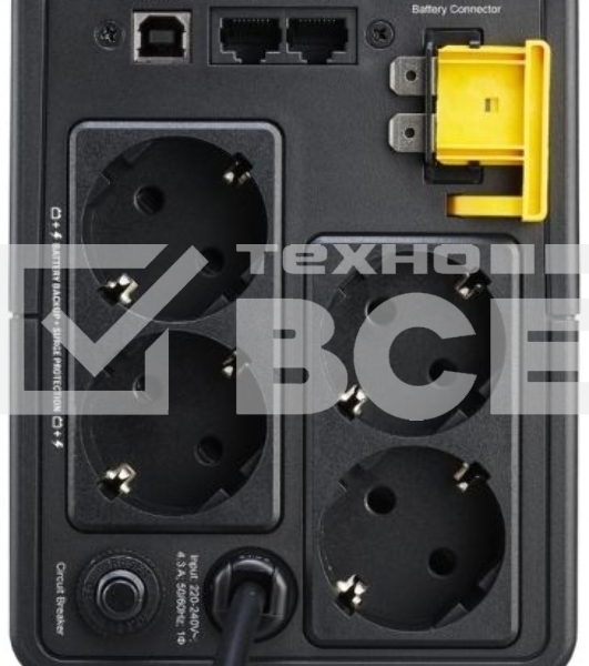 Источник бесперебойного питания APC Back-UPS BX950MI-GR 520Вт 950ВА черный