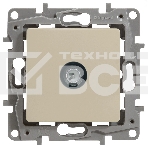 Розетка телевизионная проходная, 15дБ, сл. кость ETIKA Розетка TV проходная, 15дБ, сл. кость, фото2