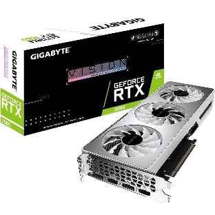 Видеокарта Gigabyte N3060VISIONOC-12GD LHR PCIE16 12288Mb 192 GDDR6 1837/15000 HDMIx2 DPx2 HDCP