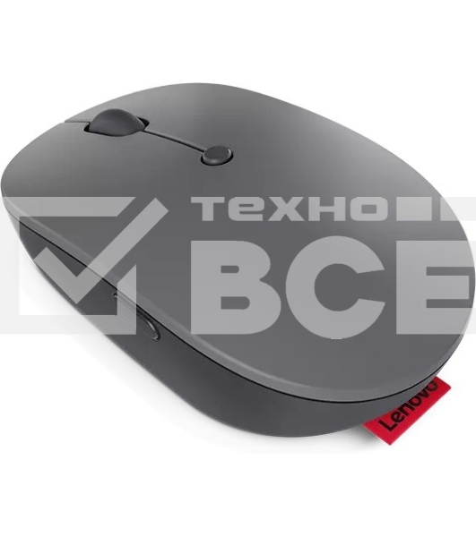 Мышь беспроводная Lenovo Go серый, 2400 dpi, радиоканал, USB-C, кнопки - 3