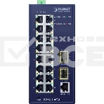 Коммутатор PLANET IGS-4215-16T2S IP30 Industrial L2/L4 16-Port 10/100/1000T + 2-Port 100/1000X SFP Managed Switch (-40~75 degrees C, dual redundant power input on 12~48VDC/24VAC terminal block), фото3