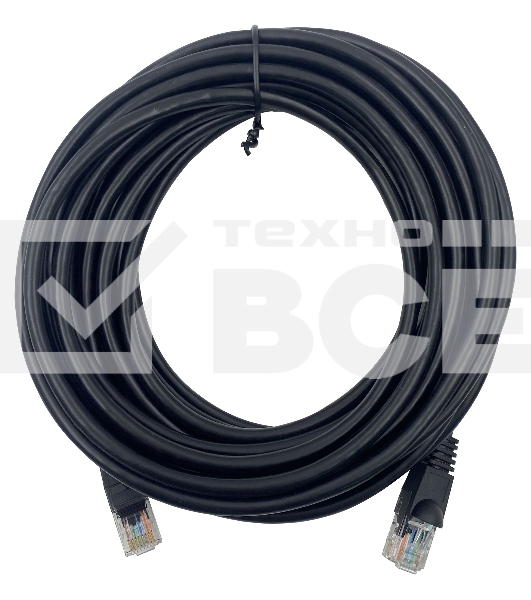 Патч-корд Buro UTP 4 пары cat5E CCA molded 7м черный RJ-45 (m)-RJ-45 (m)