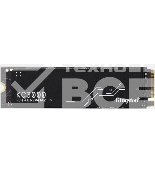 Накопитель SSD Kingston KC3000, 1TB, M.2 2280, PCIe 4.0 x4, R/W 7000/6000, с радиатором.