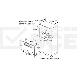 Встраиваемый газовый духовой шкаф Siemens VB011CBR0M IQ100 90*60см, 92л