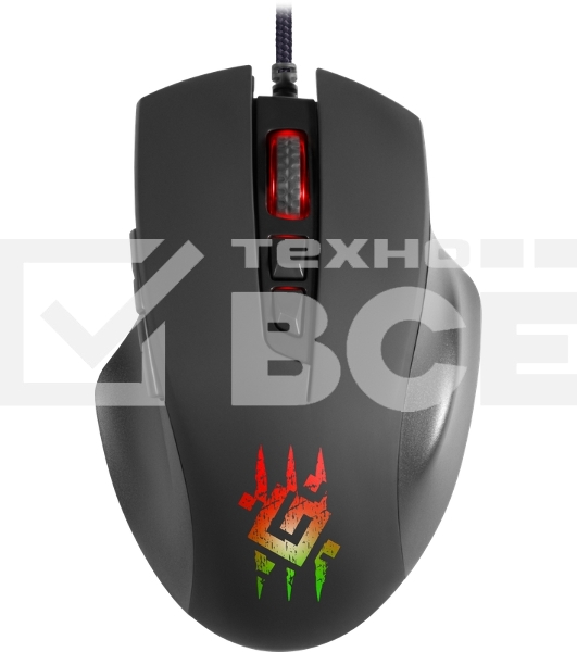 Мышь проводная Defender Wolverine GM-700L черный, 12800 dpi, USB, кнопки - 7