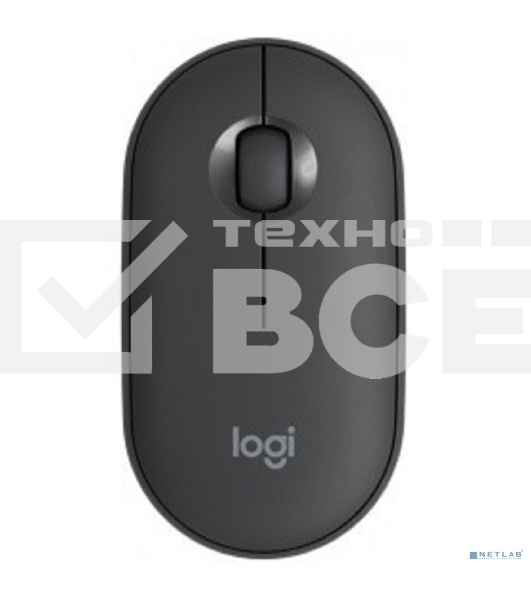 Мышь беспроводная Logitech Pebble M350 графитовый, 1000 dpi, радиоканал, Bluetooth, USB, кнопки - 3