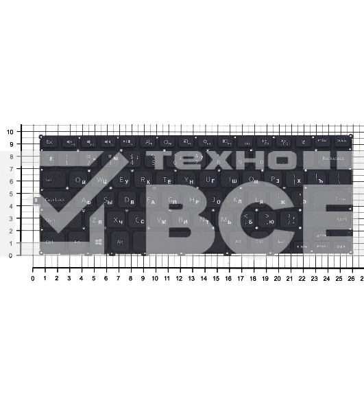 Клавиатура для ноутбука Dell Inspiron 11-3137 черная