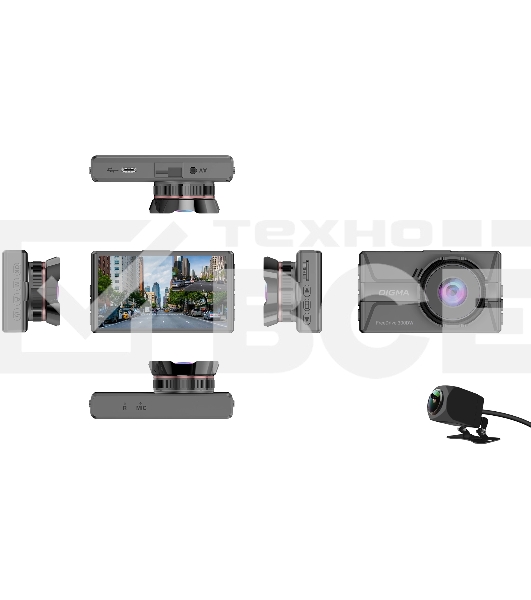 Видеорегистратор Digma FreeDrive 300DW черный 2Mpix 1440x2560 1440p 130гр.