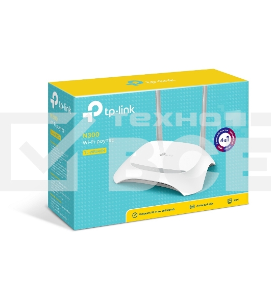 Роутер беспроводной TP-Link TL-WR840N N300 10/100BASE-TX белый