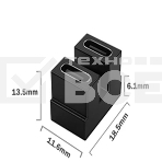 Переходник USB 4 Type C мама-мама разворот, фото 1