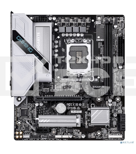 Материнская плата Gigabyte H810M Gigabyte WIFI6, LGA1851, Intel H810, 2xDDR5, 4xSATA, 1xM.2, 1xPCIe 4.0 x16, 1xPCIe 3.0 x1, 1xDP, 1xHDMI, 1x2.5Gb LAN, Wi-Fi 6, Bluetooth 5.3, 1xUSB-C 5Gbps, 1xUSB-A 5Gbps, 9xUSB-A 2.0, 3x3.5 мм, 7.1, mATX