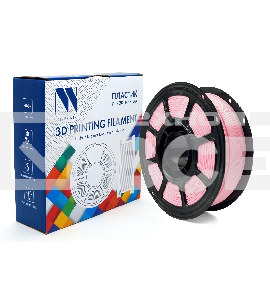 Филамент NV PRINT PETG Light Pink для 3D печати диаметр 1.75мм масса 1 кг
