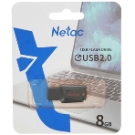 Флешка USB Netac U197 (NT03U197N-008G-20BK), 8Gb, USB 2.0, R/W 25/10, черный/красный, фото11
