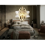 Люстра Ambrella light LH41023/18 BS/CL латунь/прозрачный E14*18 max 40W D700*750, фото3