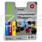 Картридж струйный Cactus CS-CL38 цветной (9 мл.) для Canon Pixma iP1800/iP1900/iP2500/iP2600/MP140/MP190/MP210/MP220/MP470/MX300/MX310, фото 1