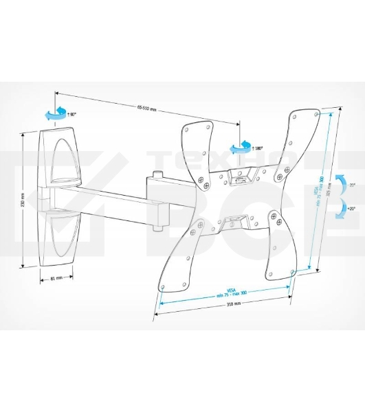 Кронштейн Holder LCDS-5046 белый