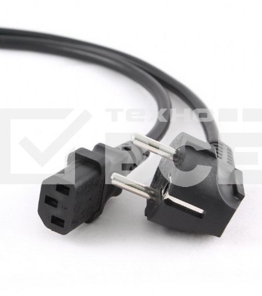 Кабель питания Cablexpert PC-186-10, 3.0м, Schuko- C13, 6А, черный, с заземлением