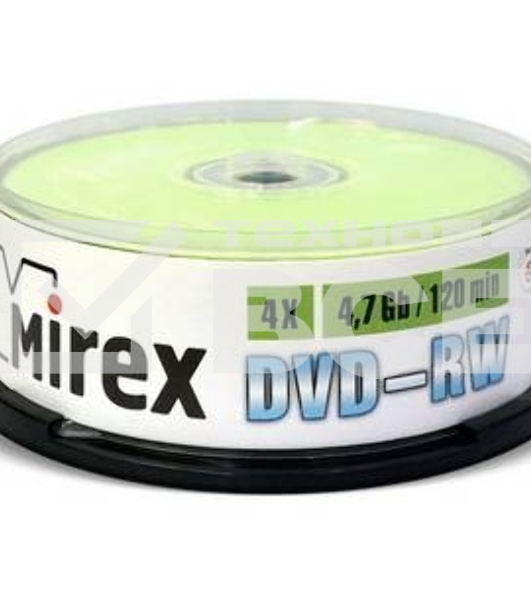 Диск DVD-RW Mirex 4.7 Gb, 4x, Cake Box (50), (50/300)