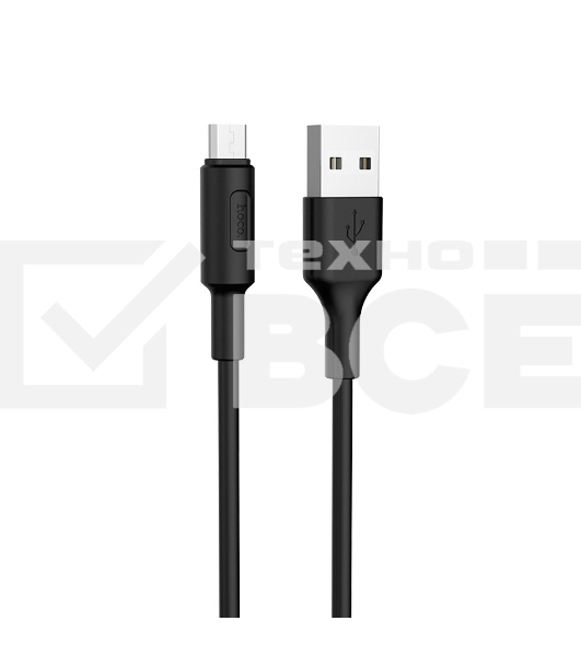 Кабель USB 2.0 hoco X25, AM/microBM, черный, 1м