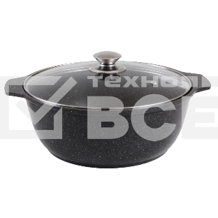 Кастрюля-жаровня Kukmara 4 л со стек. кр., АП (темный мрамор) ЖМТ42а