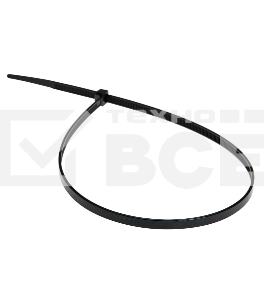 Хомут-стяжка кабельная нейлоновая Rexant 400 x4,8 мм, черная, упаковка 100 шт.