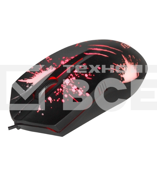 Мышь проводная Oklick 399M STIGMA черный, 1200 dpi, USB, кнопки - 3