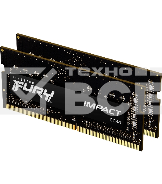 Оперативная память Kingston Fury Impact, DDR4, 16GB (2x8GB), 3200MHz, CL20, SO-DIMM